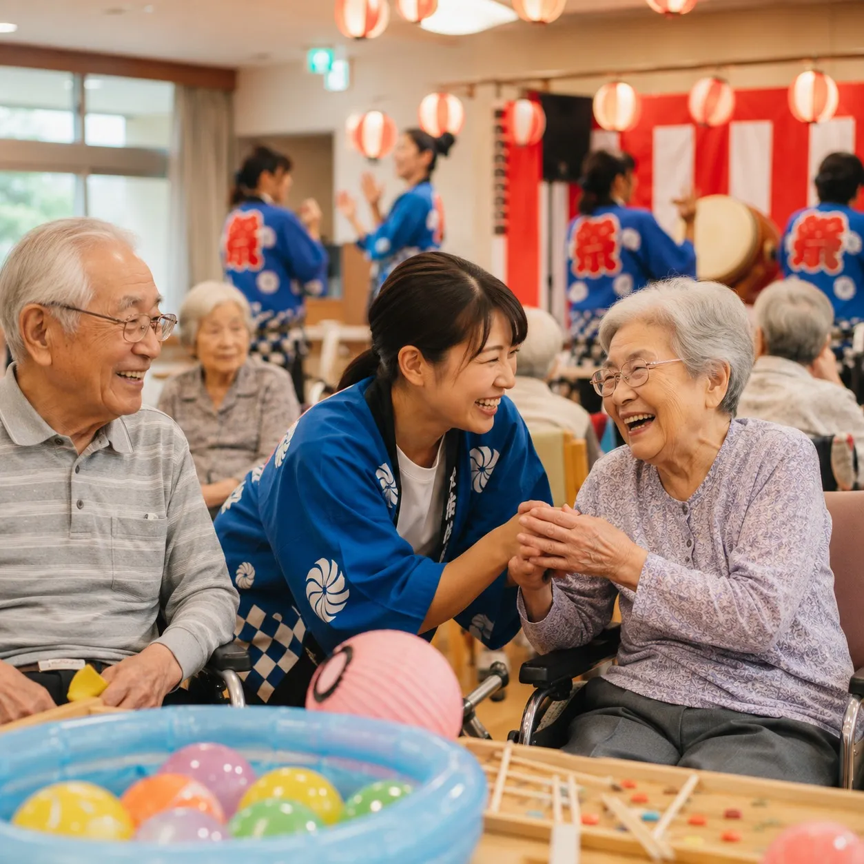 夏祭りがある老人ホームはこんなに違う！笑顔があふれる施設選び...